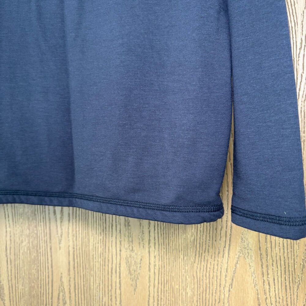Madewell MWL Superbrushed Contrast-Stitched Easygoing Sweatshirt - Navy - XXS - Picture 6 of 9